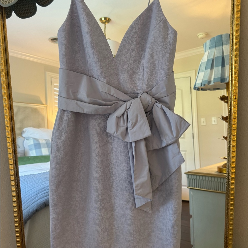 Elegant Lavender Dress with Bow Detail